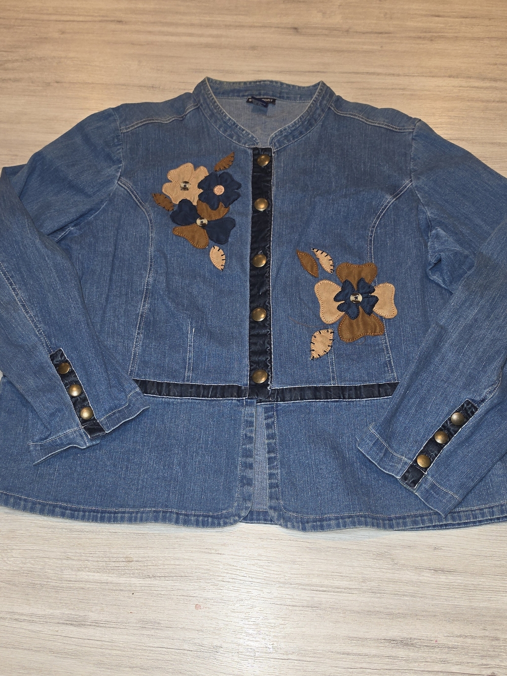 Vintage SML Sport Long Sleeve Denim Button Shirt Women's Size XXL C5